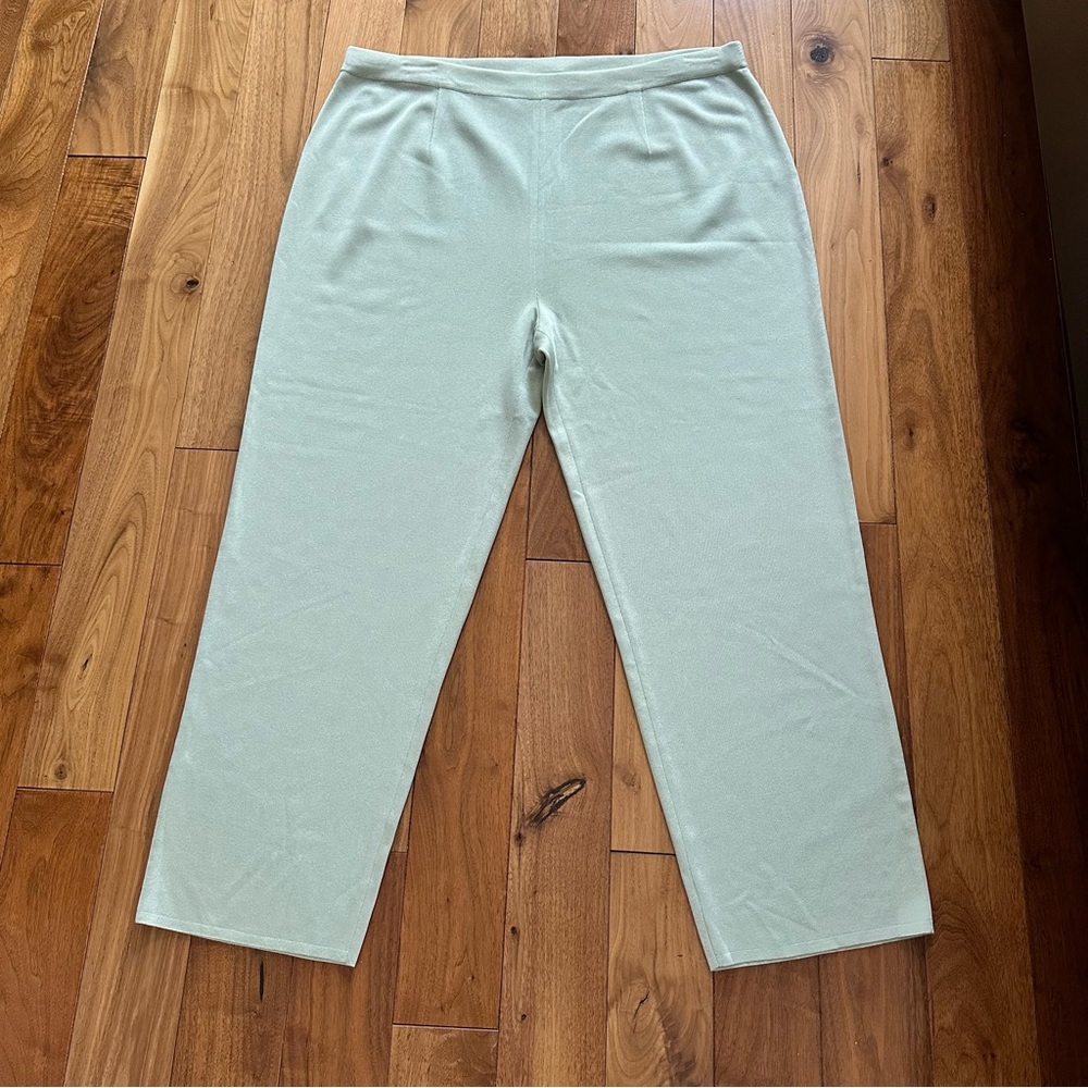 Marie St. Monet Pants Knit Pull On Stretch Waist Light Green Size 3X